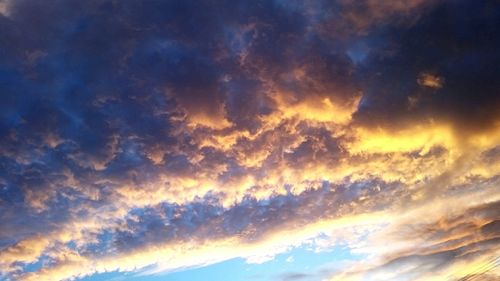 Low angle view of cloudy sky