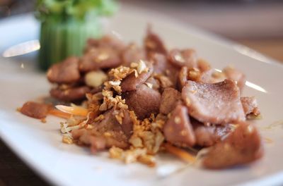 Close-up of food in plate