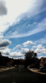 Road against cloudy sky