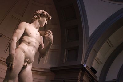 Low angle view of statue in museum