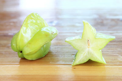 Close-up of fruits on table