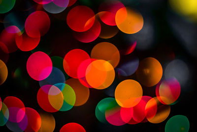 Defocused image of illuminated lights