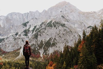 People hiking on mountain