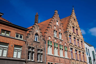  houses representative of the traditional arquitecture of the historical bruges town