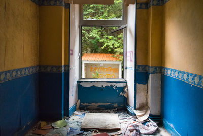 Interior of abandoned house