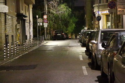 Road passing through city street