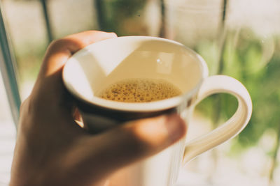 Close-up of coffee cup