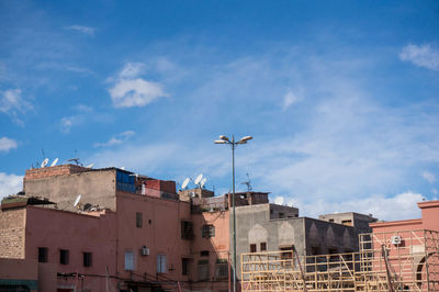 Low angle view of buildings against sky