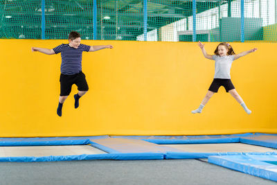 Full length of a woman jumping