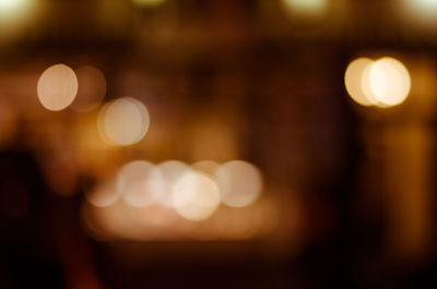 Defocused image of illuminated lights