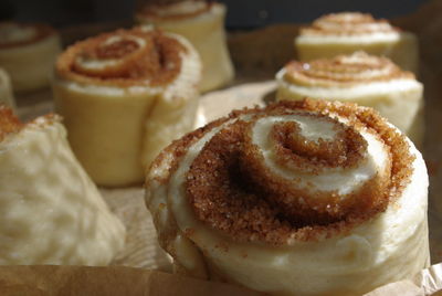 Close-up of dessert on table