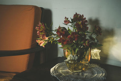 Close-up of potted plant on table at home