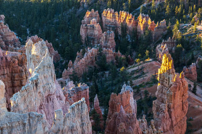 Panoramic view of rock formations