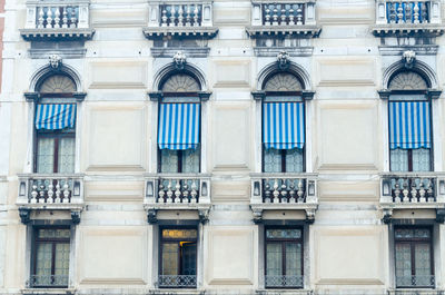 Windows and ornaments on a typical venetian building - detail