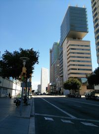 City street with buildings in background