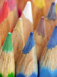 Close-up of multi colored pencils