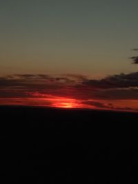 Scenic view of dramatic sky during sunset