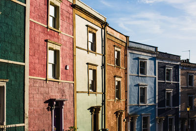 Low angle view of residential building against sky