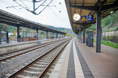 Railroad station platform