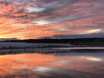 Scenic view of dramatic sky over landscape