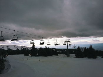Scenic view of landscape against cloudy sky