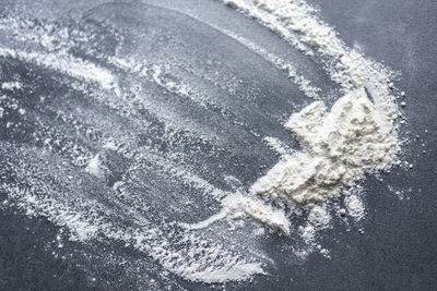 Close-up of frozen water