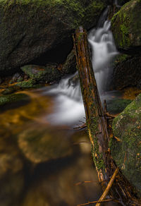 Scenic view of waterfall