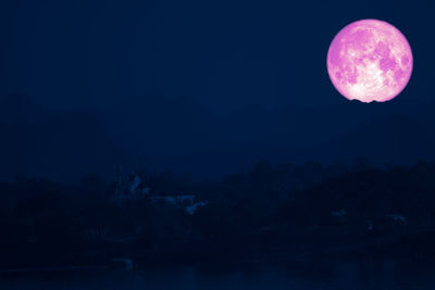 Scenic view of moon in sky at night
