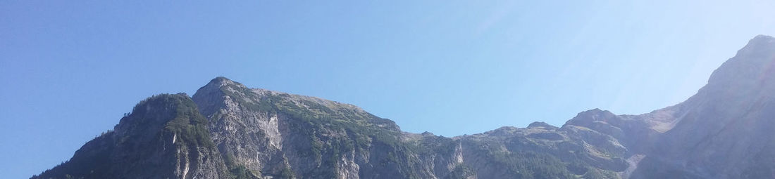 Scenic view of mountains against clear sky