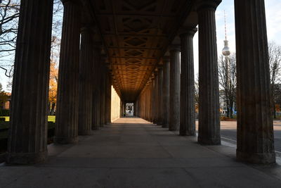 Empty corridor of building