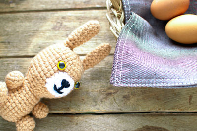 Close-up of stuffed toy on table