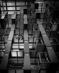 Low angle view of staircase in building