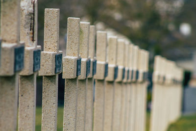 Close-up of metal fence