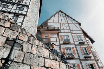 Low angle view of building against sky