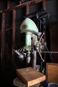 Close-up of rusty machine part