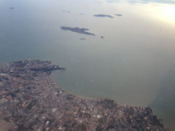 High angle view of a lake