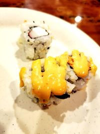 Close-up of food in plate