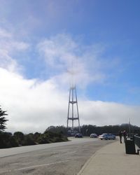 Road against cloudy sky