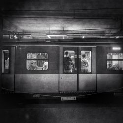 Train at railroad station platform