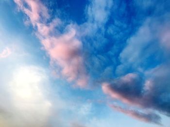 Low angle view of clouds in sky