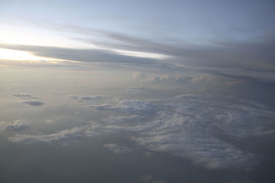 Aerial view of clouds in sky