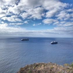 Scenic view of sea against sky