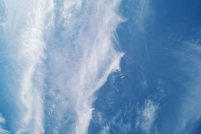 Low angle view of clouds in sky