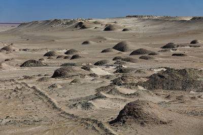 Scenic view of desert against sky