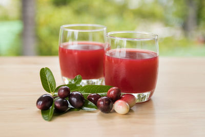 Close-up of drink on table