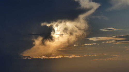 Low angle view of storm clouds in sky