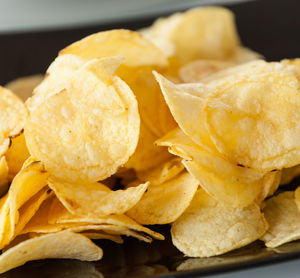 Close-up of fries on plate