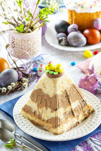 Close-up of cake on table