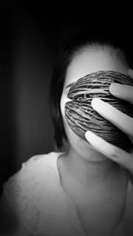 Close-up portrait of woman