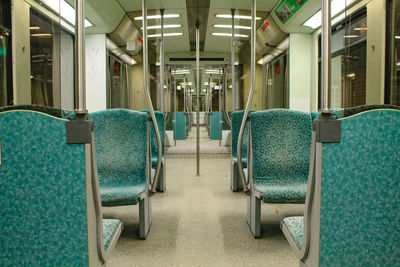 Empty seats in train